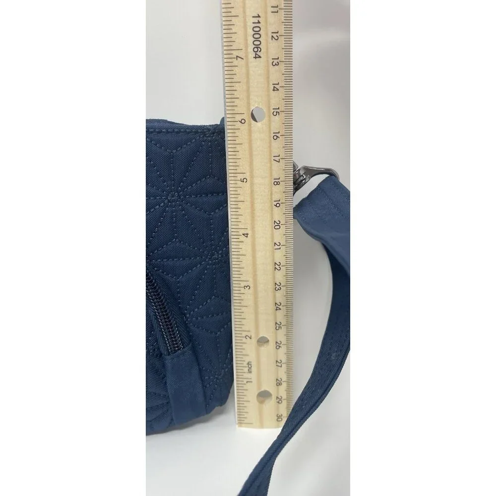 Lug Blue Nylon Lightweight Crossbody Purse Diamond Quilted Small - Picture 6 of 8